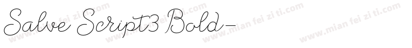 Salve Script3 Bold字体转换